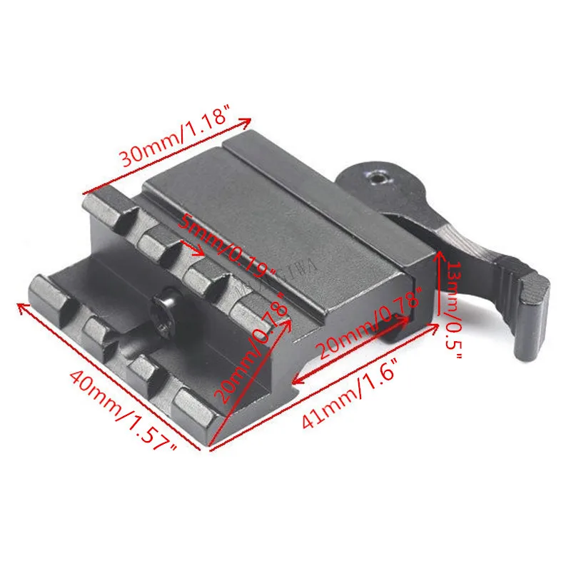 MIZUGIWA Тактический двойной рельс 45 градусов угол Пикатинни подъемник