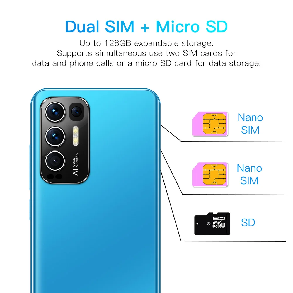 Смартфон глобальная версия Rino5 Pro + 6800 мАч 16 512 ГБ 6 7 дюйма 32 50 МП HD камера Android две SIM