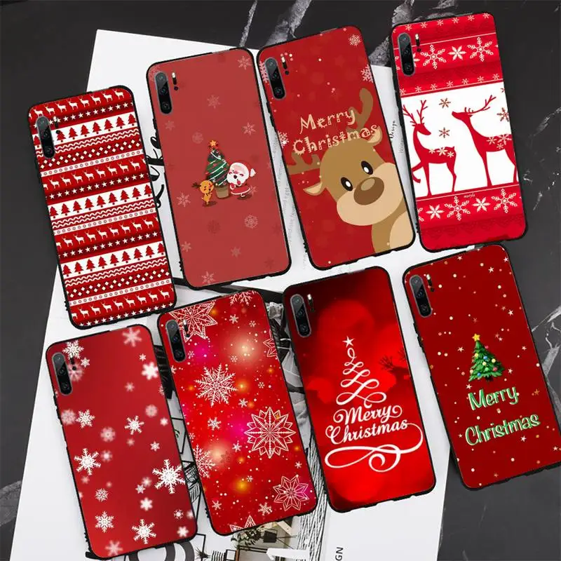 

Merry Christmas Snow Deer Phone Case for Huawei P40 P30 P20 P10 P9 P8 pro lite Plus P SMART 2019 P9 lite Fundas cover
