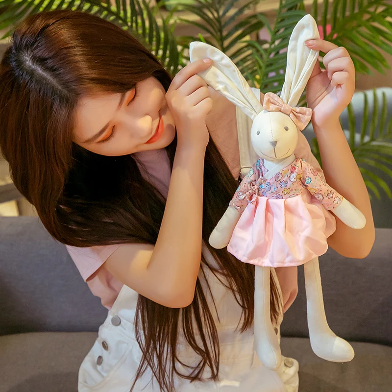 

Kawaii Couple Rabbit Plush Toys Doll Cute Cartoon Anime Plush Bunny Soft Dolls Toys for Girls Valentine's Day Gift Home Decor