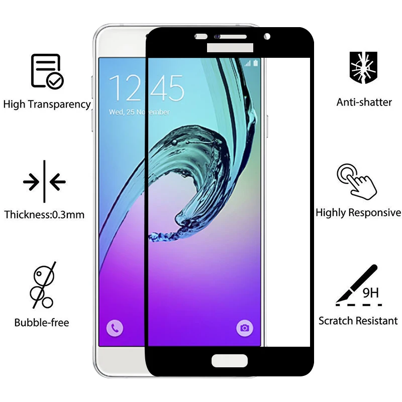 Чехол для samsung a7 2016 чехол из закаленного стекла Защита экрана galaxy a 7 7a a72016 защитный