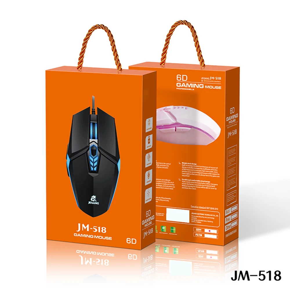

Computer Mouse Gamer Ergonomic Gaming Mouse USB Wired Game Mause 1600 DPI Silent Mice With LED Backlight 6 Button For PC Laptop