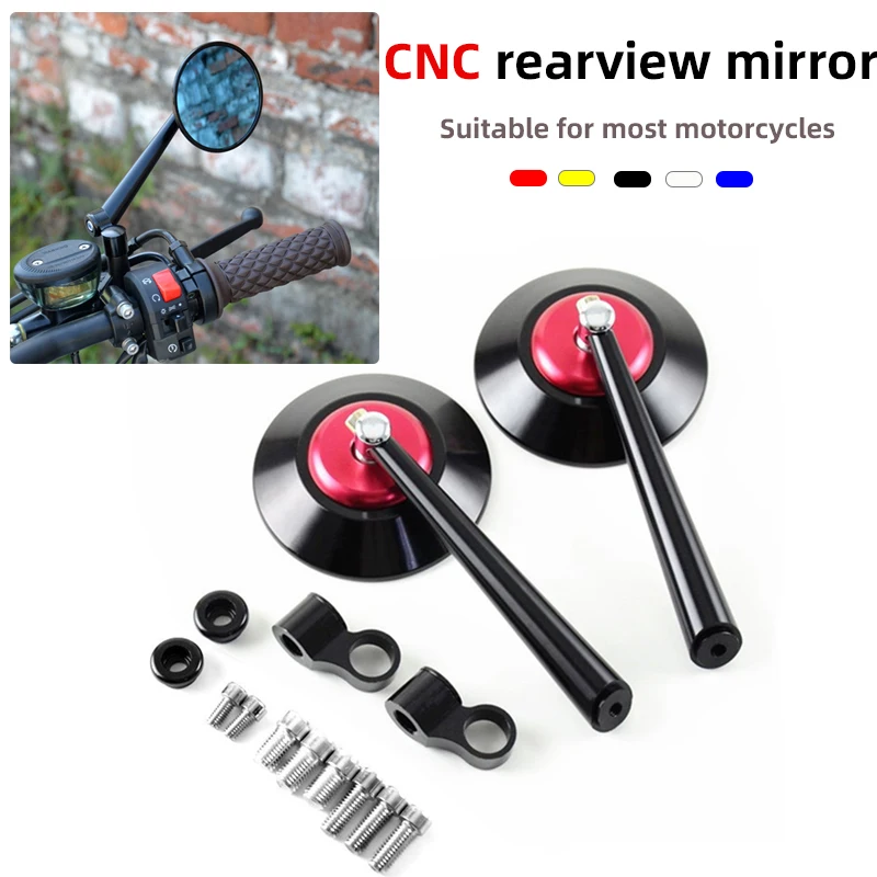 

Модифицированное зеркало заднего вида для мотоцикла, алюминиевое антибликовое зеркало с ЧПУ, общие аксессуары для YAMAHA Kawasaki Honda GROM MSX125