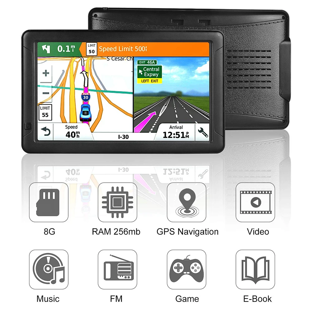 Автомобильная GPS навигация T19 универсальная 9 дюймовая автомобильная высокой