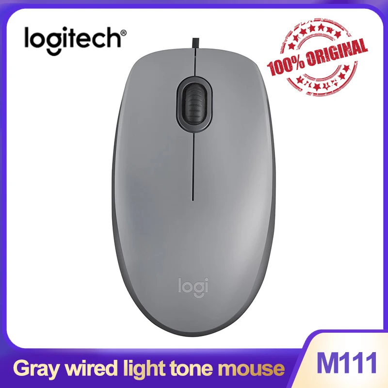 

Logitech Original M111 USB Wired Mouse Ergonomic Design Optical Mouse for Laptop Desktop PC gaming USB Home Office Logitech M111