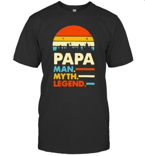

Винтажная Футболка Papa Man Myth Legend