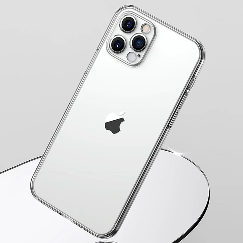 

Luxury Lens Protector Phone Case For iPhone 12 11 Pro Max XR Clear Silicone Case Back Cover For iPhone X Xs Max 7 8 Plus 12 Mini