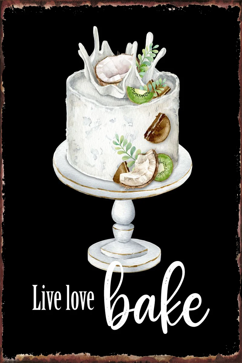 

Живая Любовь испечь настенный Декор для комнаты Ретро винтажный металлический знак оловянные таблички для художественного паба дома клуба...