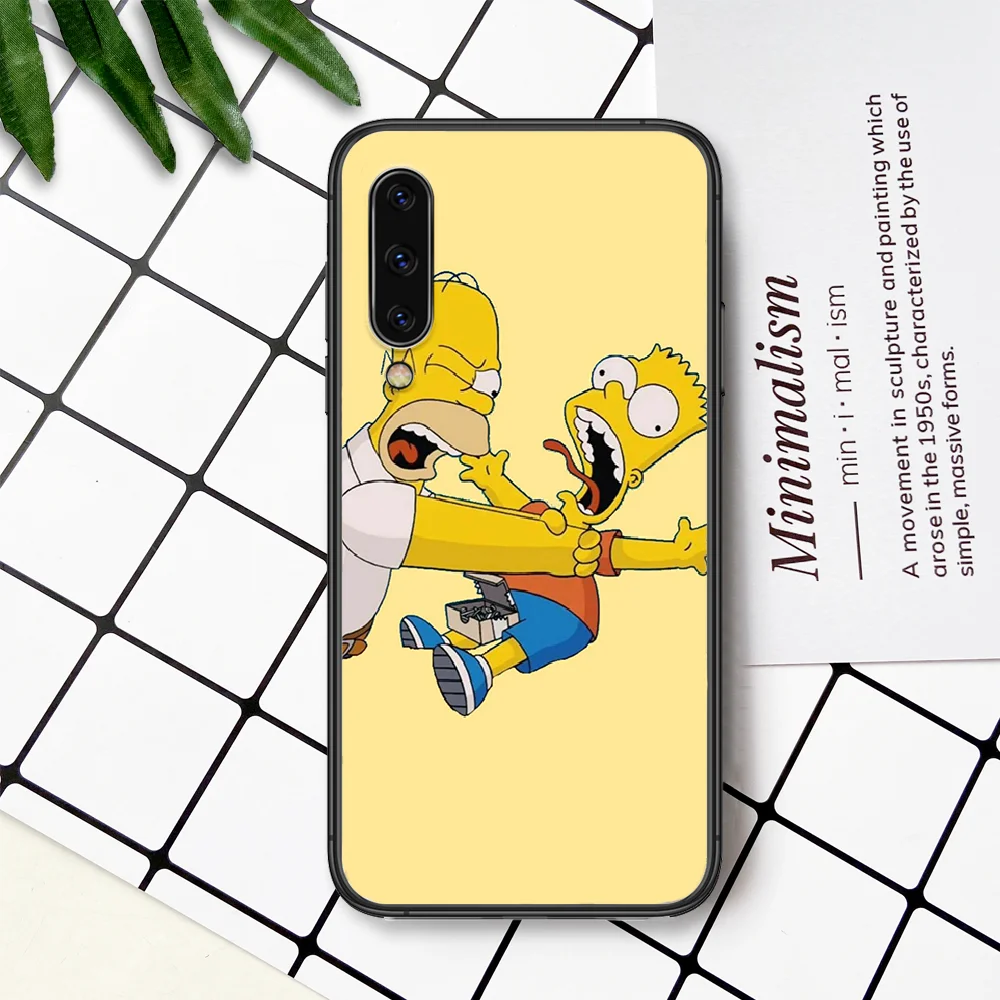 

Cartoon Simpson Homer J Phone Case For Samsung Galaxy A 3 5 7 8 10 20 20E 21S 30 30S 40 50 51 70 71 black Hoesjes Pretty Bumper