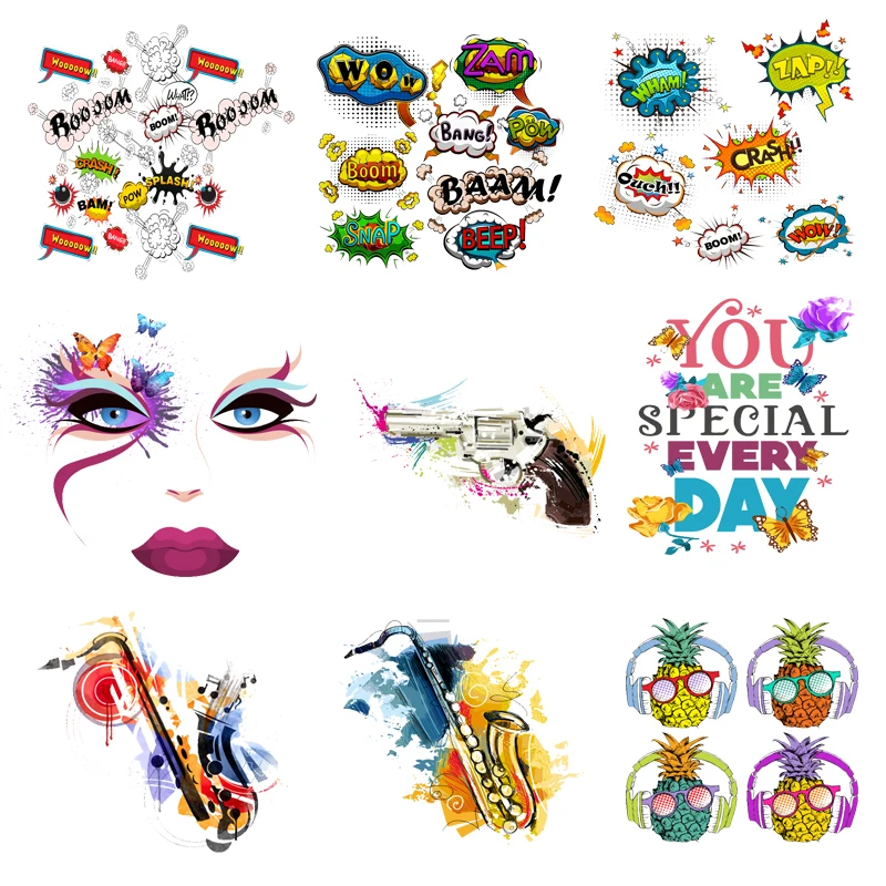 

Iron-on Transfers for Clothing Letters Patches for Clothes Stickers Diy Rock Patch Flex Fusible Transfer Vinyl Adhesive Stripe C