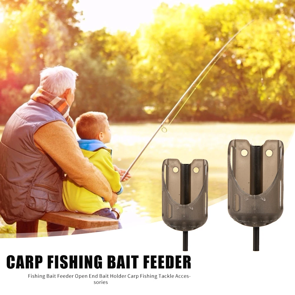 

Plastic Fishing Bait Carp Fishing Feeder Portable Open End Sinker Fishing Bait Basket Feeding Fish Tackle Accessories