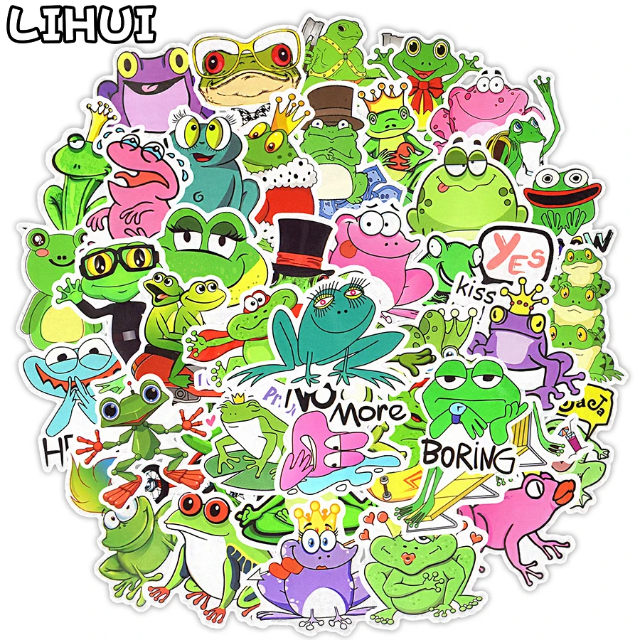 Стикеры аниме лягушка для детей забавная Милая наклейка s ноутбуков телефонов