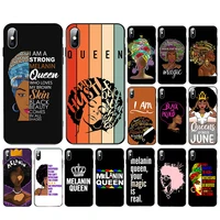 black girl magic melanin queen art phone cases for iphone 11 pro max 5 6 6s 7 8 plus 5s se 2020 x xr xs max back soft cover capa
