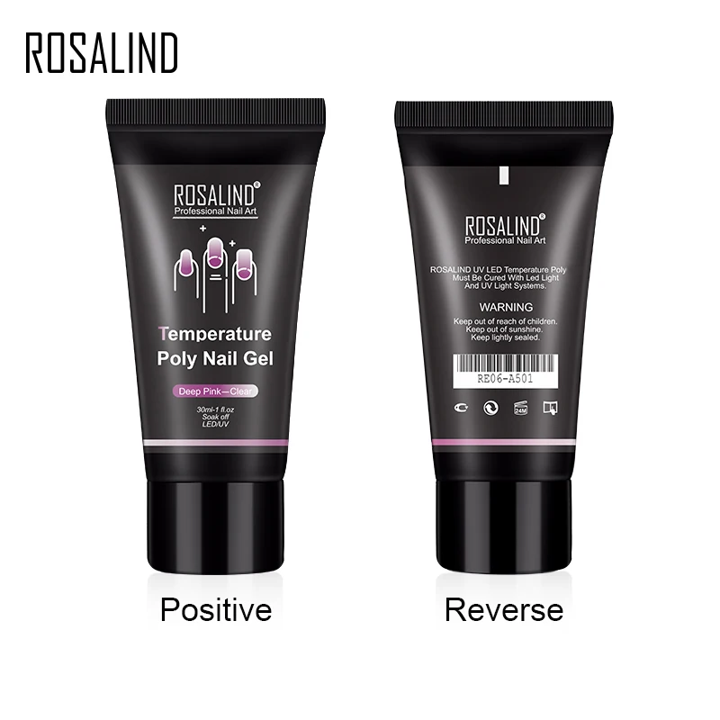 Полигель ROSALIND для наращивания ногтей термосменный акриловый Гибридный лак