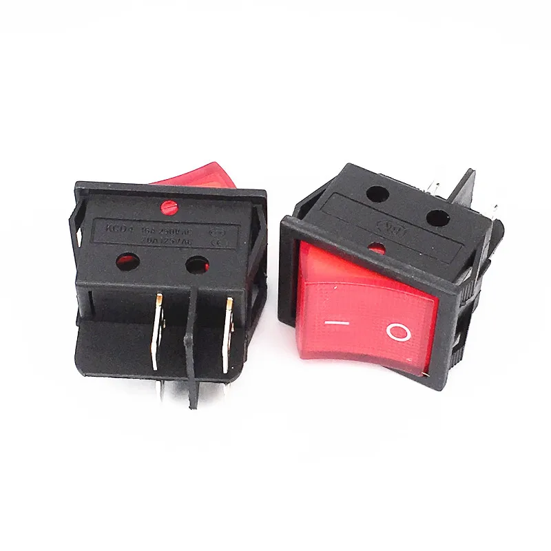 5 шт. 4 контактный красный переключатель света лампы 2 Позиционный Переключатель