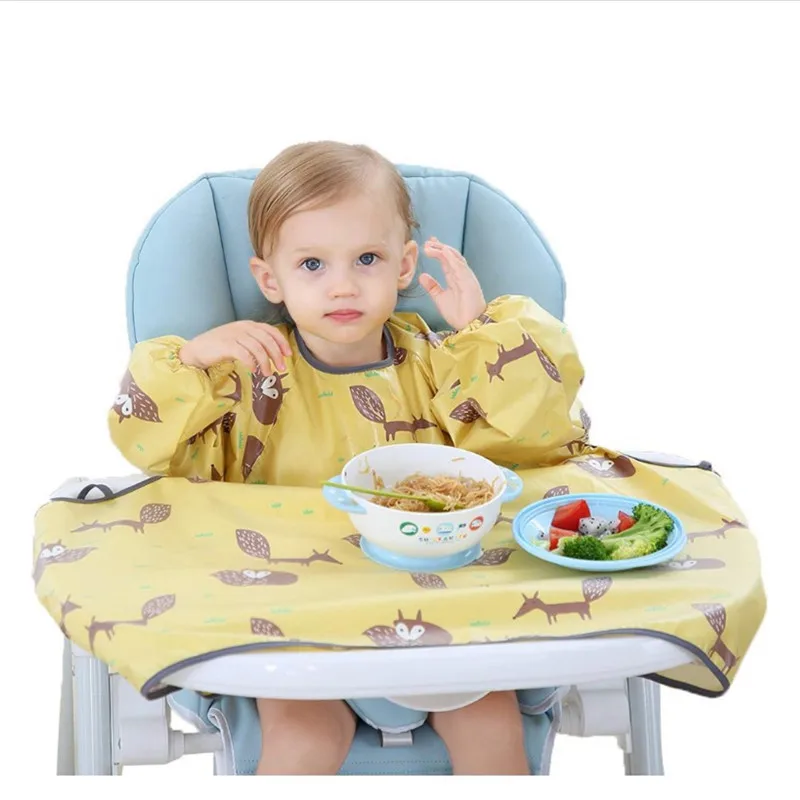 

Children's Gowns Eat Independently Placemats Are Not Easy To Get Dirty Seat Cushion Baby Dining Chair Trays Leak-proof Rice Bibs