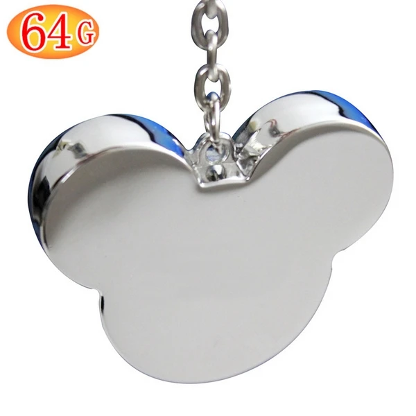 Металл в форме головы Микки 2 0 Cle USB 32 ГБ флэш накопитель 64 Гб 1 ТБ слот для карт
