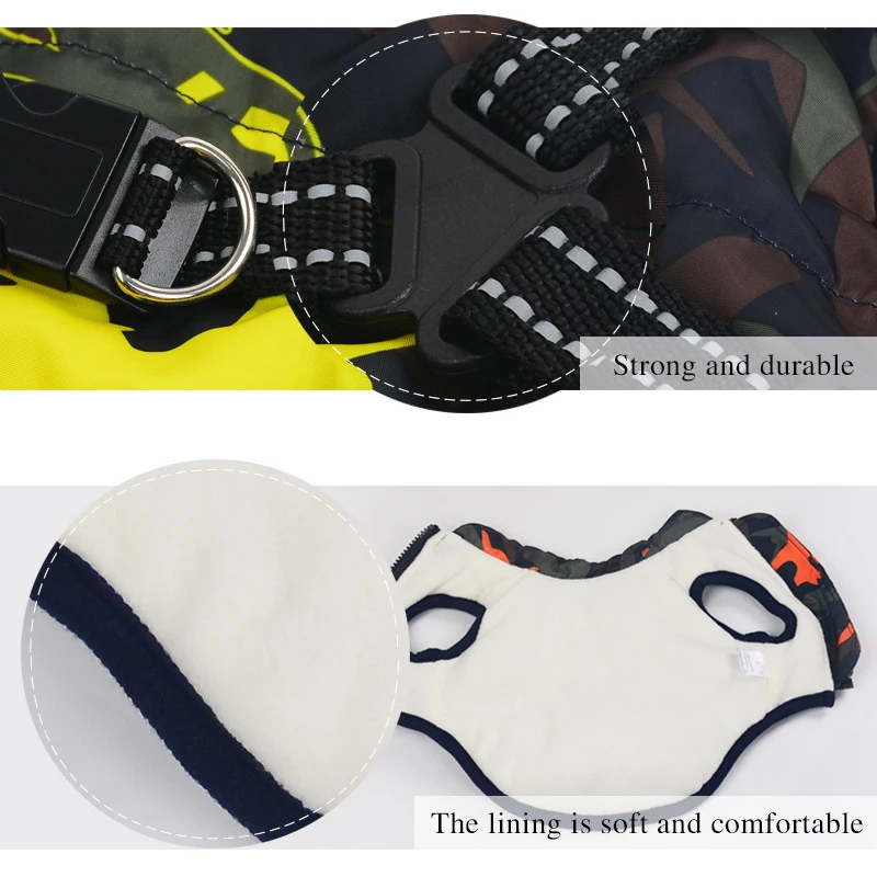 Жилетка для домашних питомцев одежда щенков камуфляжная куртка собак зимняя