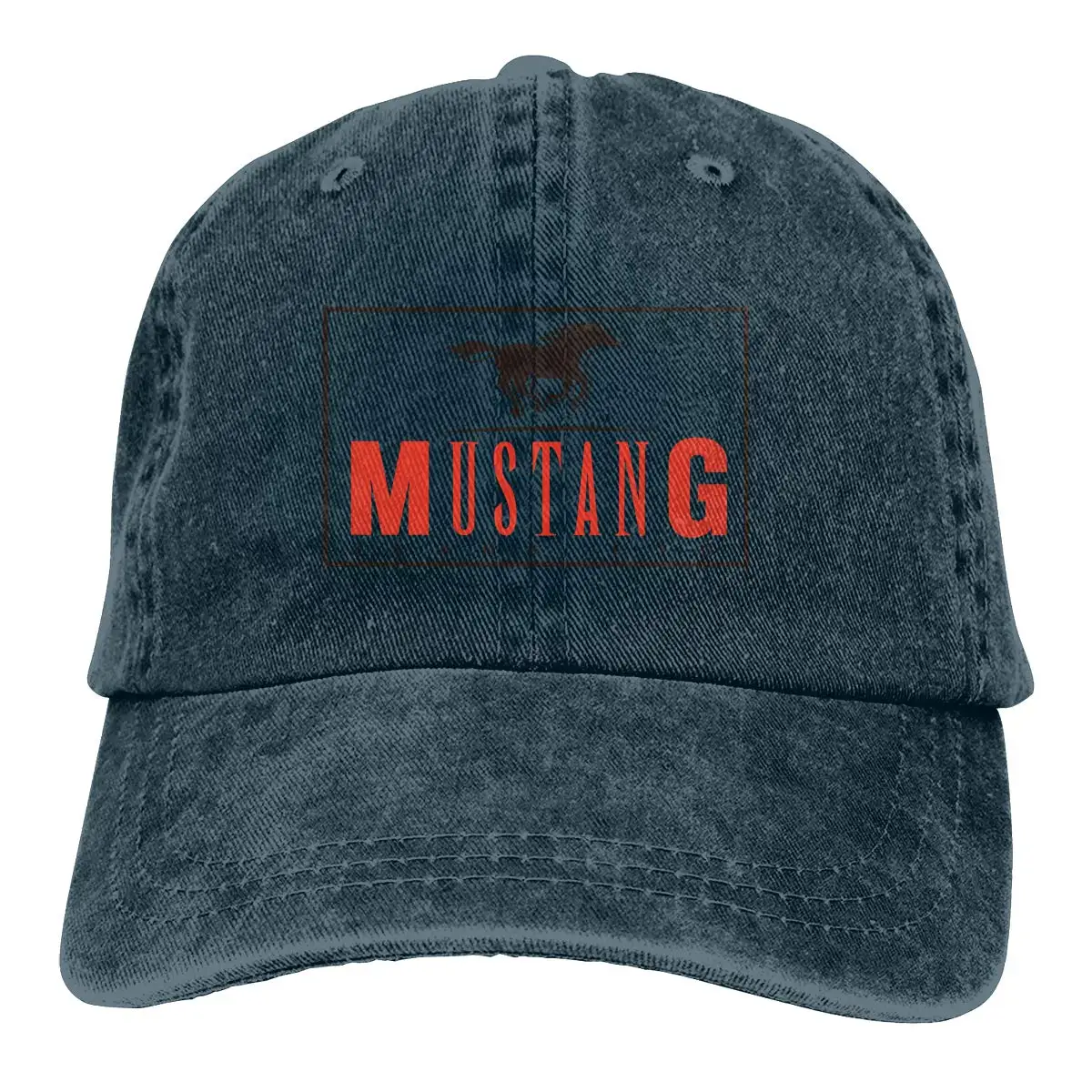 TSDFCMen's Mustang_Jeans 100% хлопок тренировочная Кепка регулируемые неструктурированные