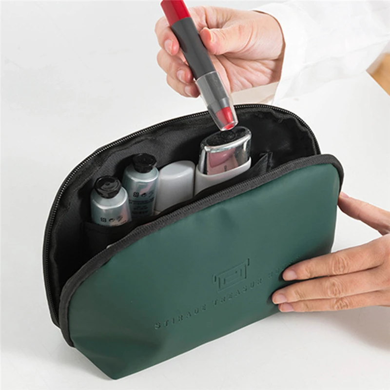

Toiletry Makeup Storage Bag Waterproof Zipper Shell Shaped Clutch Purse Travel Mini Cosmetic Bag
