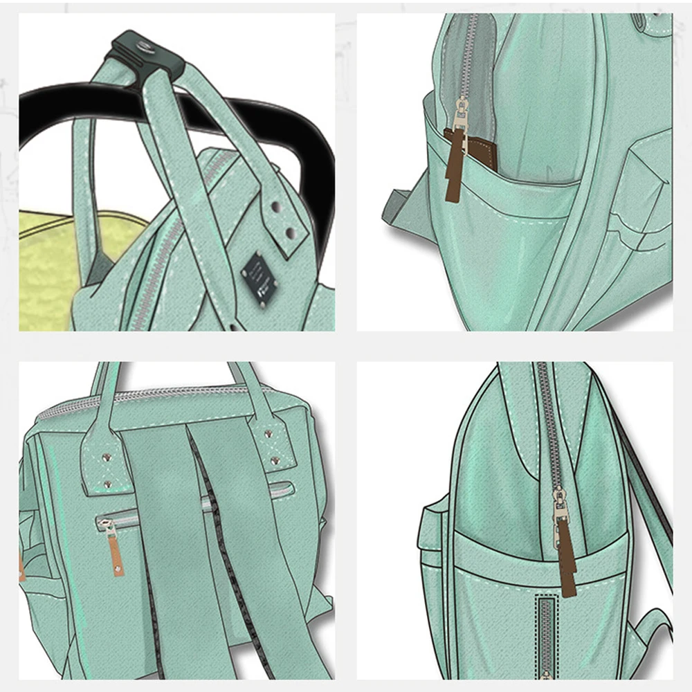 Новинка модная сумка для детских подгузников сумки мам и колясок дорожные