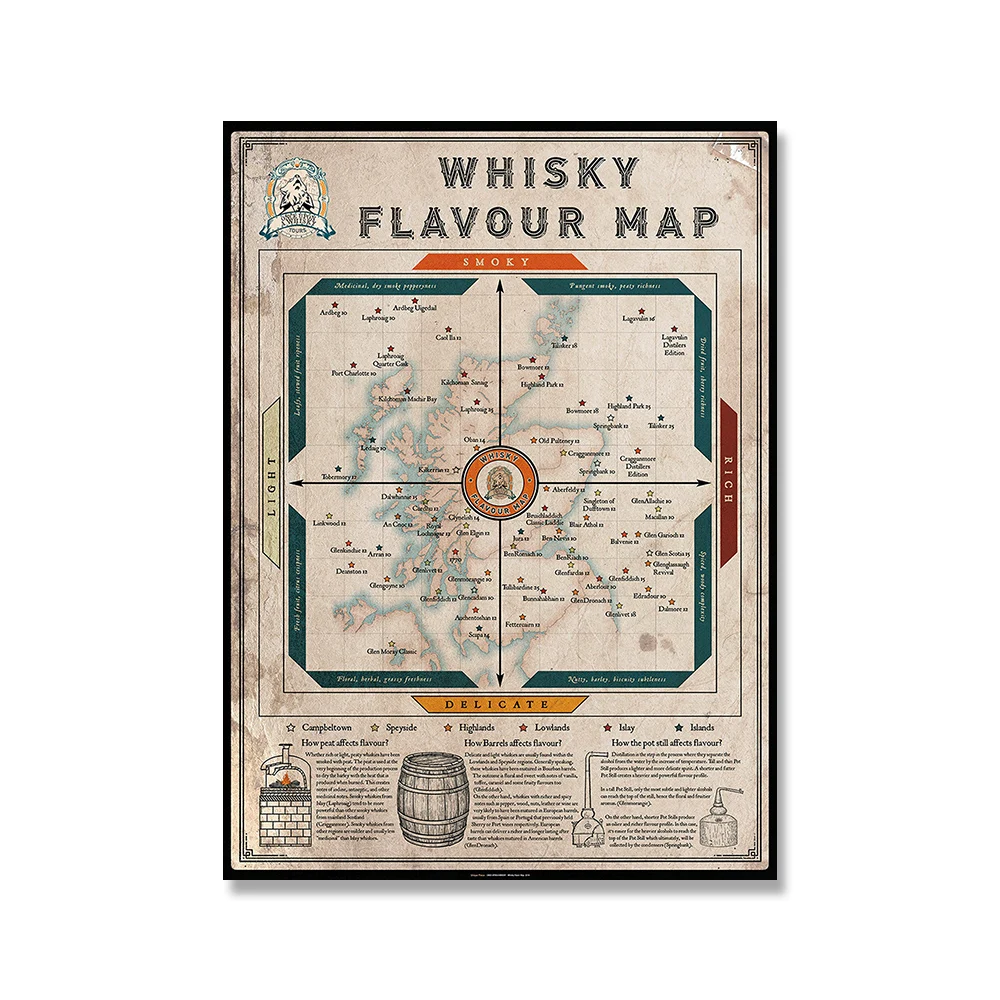 

Карта со вкусом виски, SENLI, холст