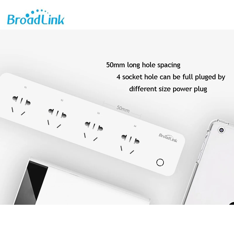 Полоса питания Broadlink MP1 1 5 м 4 розетки 10A 250 в 2500 Вт 3G 4G беспроводное приложение Android