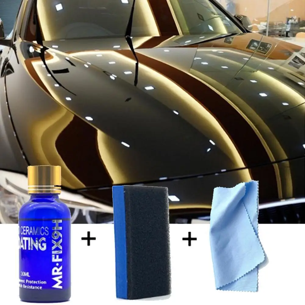 

30ml 9H Car Liquid Ceramic Coat Hydrophobic Glass Coating Motocycle Paint Care Anti-scratch Auto Detailing Glasscoat Car Polish