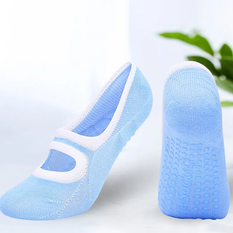 

High quality ladies bandage yoga socks non-slip breathable sports shock absorption Pilates ballet socks good grip cotton socks