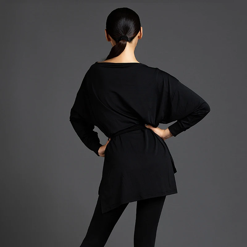 Топ женский леопардовый для танго одежда латиноамериканских тренировок с