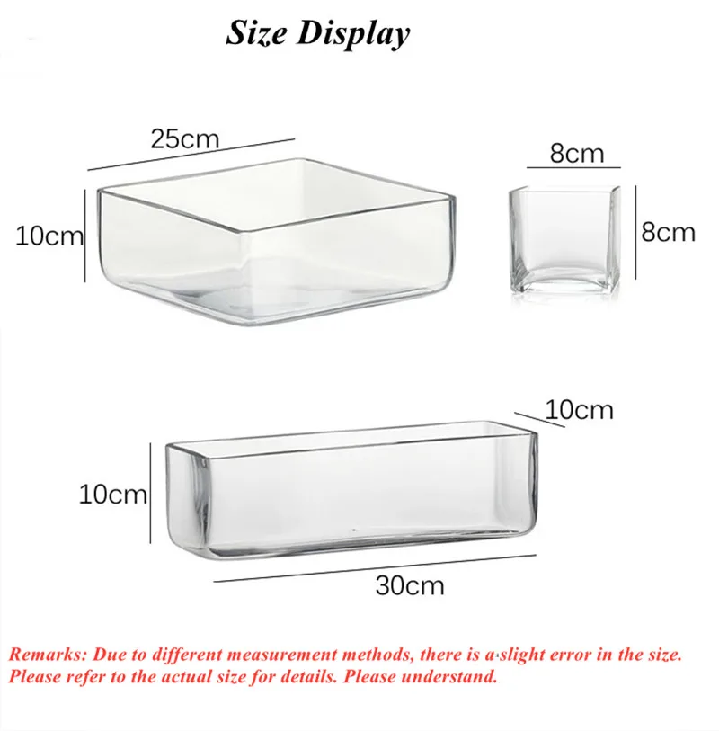 Ваза стеклянный цветочный горшок простой подсвечник для водяной лилии в