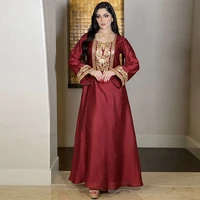 womens long muslim dress vintage sequin abaya kaftan dubai 2021 islamic abayas for arabic embroidered evening closed saudi robe
