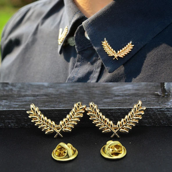 i-Remiel Gold Metal Wheat Ears Collar Clip Pin Brooch Lapel Pins Badge Fashion Jewelry Accessories for Men and Women | Украшения и
