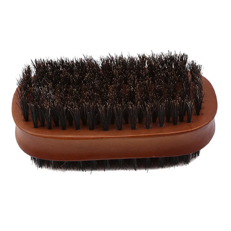 Двухсторонняя щетиная щетка для бороды Мужская Парикмахерская бритья горячая