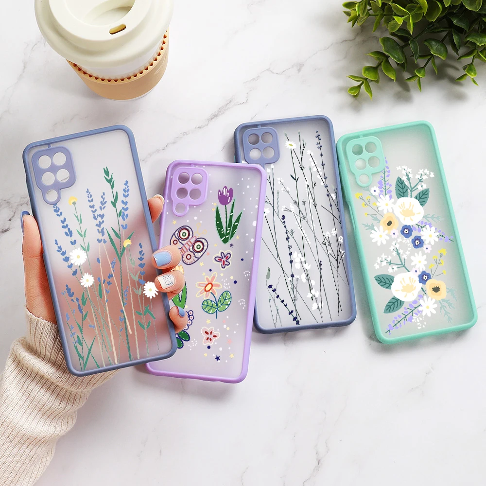 

A52s 5G Case For Samsung A12 Case Luxury Funda Samsung S22 Ultra S20 FE S21 A51 A70 A71 A72 A21S A31 A50 A30 A32 M31 Matte Cover