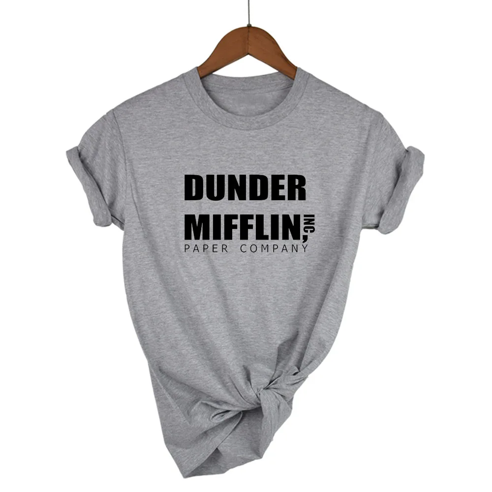 Офисная Футболка женская dander Mifflin inc. бумажная компания Wernham Hogg ТВ шоу Майкл Скотт Космос женская футболка