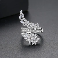 hibride fashion women rings jewelry handmade cubic zirconia butterfly wings ring for bride wedding anniversary bijoux r 190