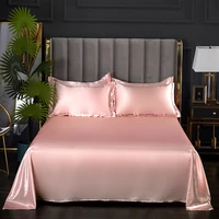 bed sheet satin bed sheet small size rayon solid color soft comfortable bed sheet suitable for 1 8m1 5m 1m1 2m wide bed