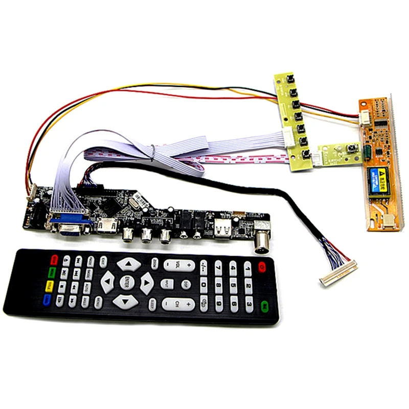 

Tv+Hdmi+Vga+Av+Usb+Audio Tv Lcd Driver Board 15.4 Inch Lp154W01 B154Ew08 B154Ew01 Lp154Wx4 1280X800 Lcd Controller Board Diy Kit