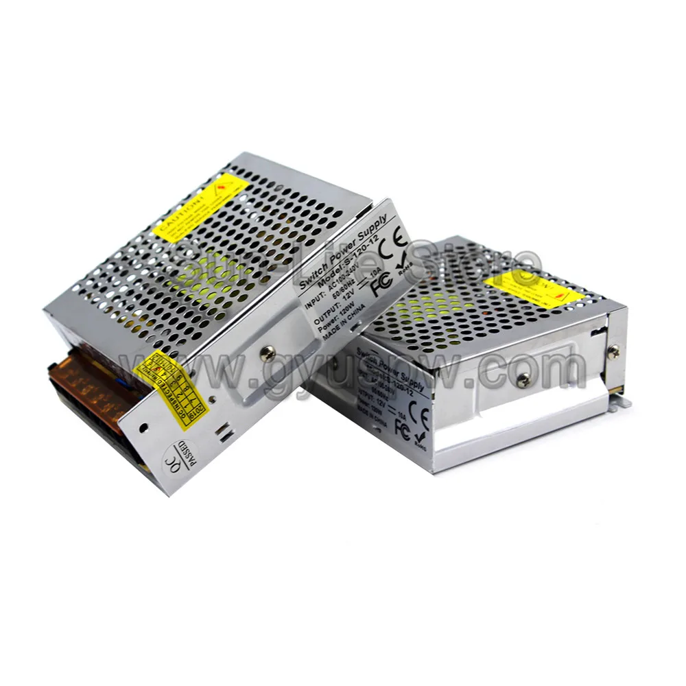 Источник питания DC12V 10A 120 Вт светодиодные трансформаторы драйвера AC100-240V в