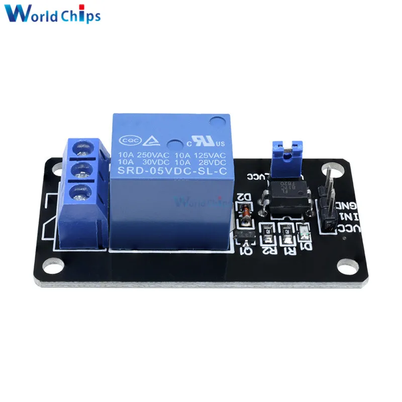 Релейная плата 5 В 1-канальный модуль низкоуровневого триггерного оптрона