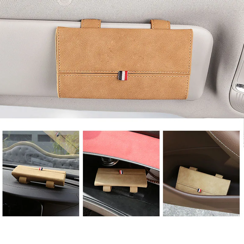 

For Volkswagen VW Touran 2005 2006 2008 2018 2021 Car Glasses Case Multifunction Sunglasses Storage Bracket Sun Visor Clip