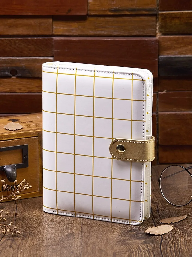 

Фотоальбом Golden Times Creative Loose листовой журнал Book 100 листов DIY Дневник на спирали Undated ежемесячный недельный план + Бесплатные страницы 200P