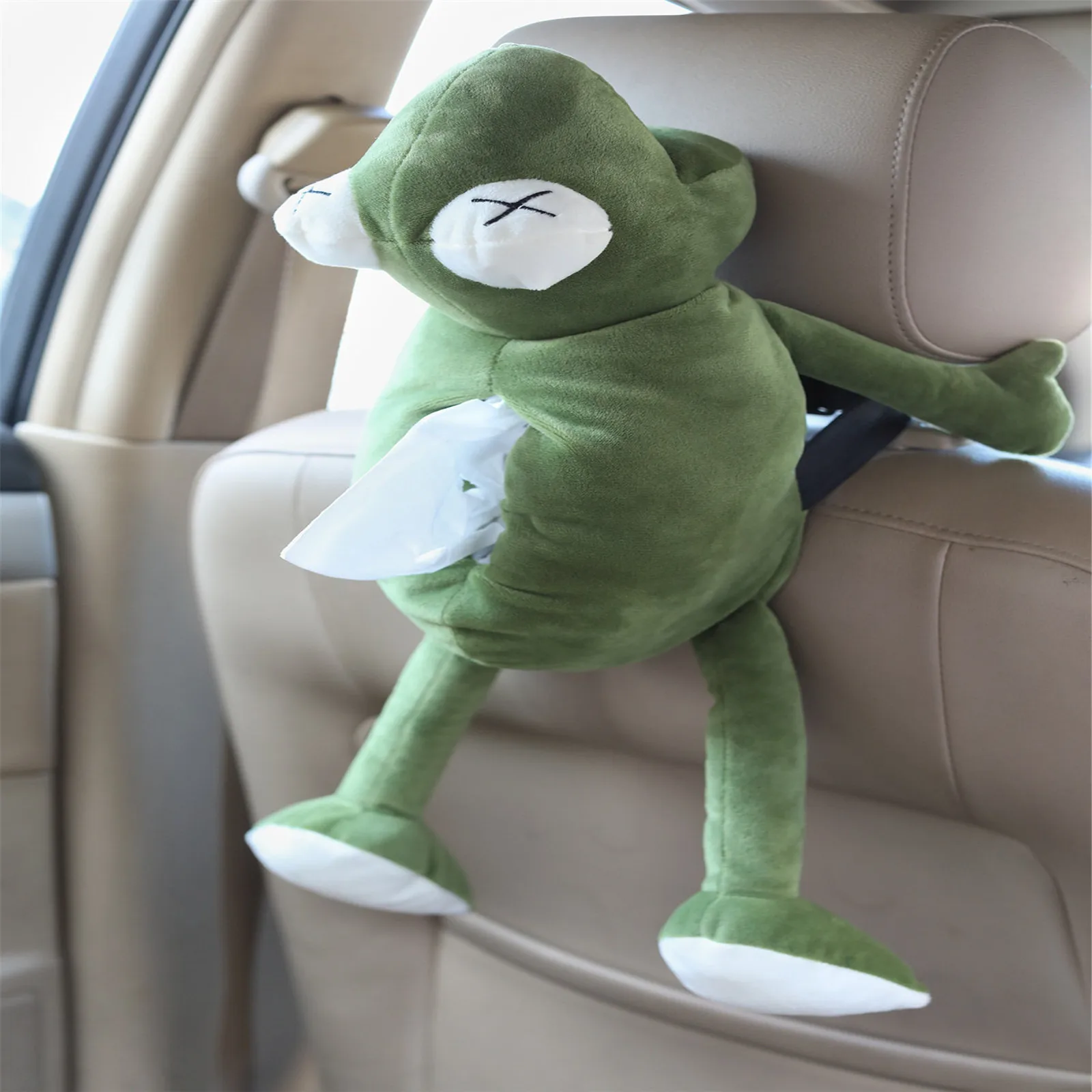 Мультяшная коробка для салфеток куклы-лягушки дома офиса автомобиля подвесная