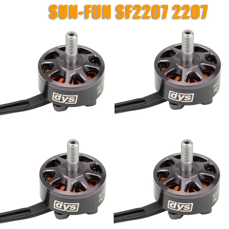 2 /4 шт. DYS SUN FUN SF2207 2207 2400KV 2750KV 4 5S CW Thread FPV RC бесщеточный двигатель для