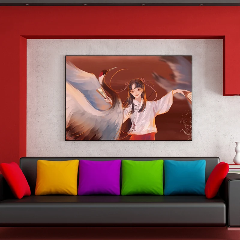 Краска по номерам искусство женщина носить кимоно Hanfu красота Пекинская опера