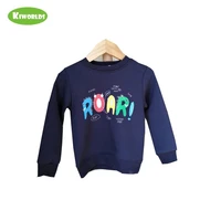 autumn winter high quality boy long sleeve cotton royal bluet shirts with double deck velvet warm tees for kids