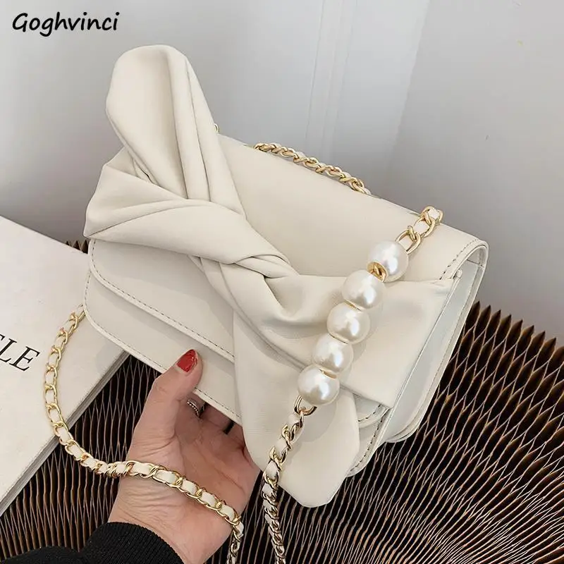 

Для женщин сумки на плечо из искусственной кожи, украшенное жемчужным бисером, сладкий с цепочкой через плечо лоскуты сумочки из органическ...