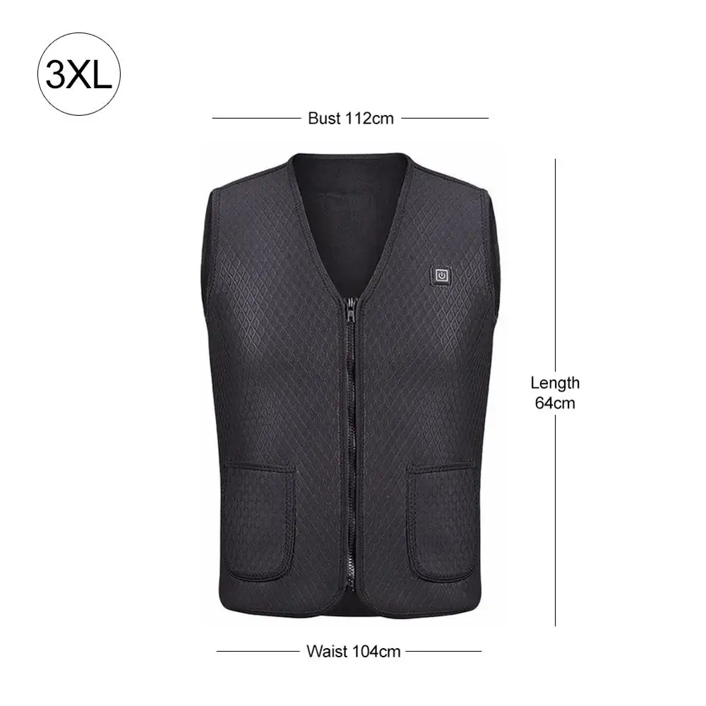 Vest XXXL Куртка с подогревом куртка с подогревом Для мужчин и женщин Открытый USB инфракрасный тепловой жилет куртка зимний гибкий электрический тепловая одежда жилет Рыбалка Пешие прогулки Прямая поставка - Цвет: Vest XXXL