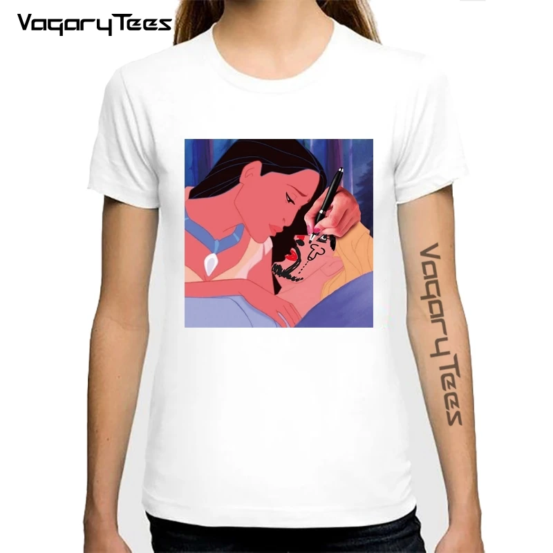

Harajuku Grunge Aesthetic dark humor Funny Cartoon T Shirts Women Vintage Ullzang 90s T-shirt Princess Top Tees Female